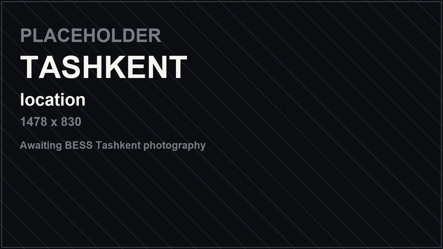 Placeholder image awaiting BESS Tashkent venue photography